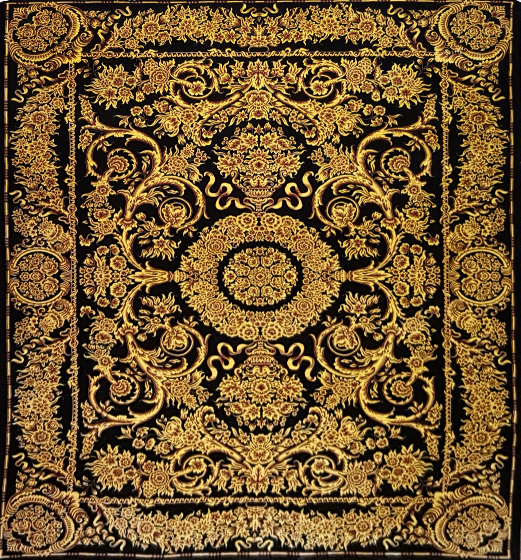 Bamboo Silk - Black and Gold